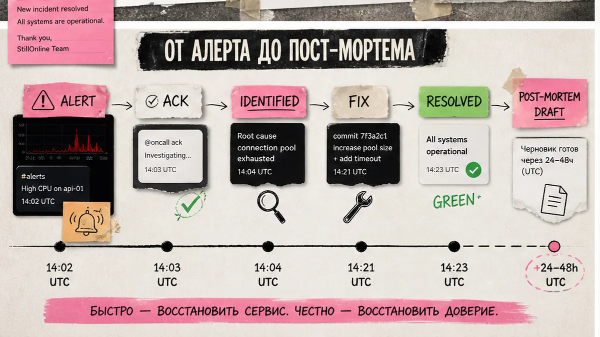 Workflow: от алерта до post-mortem