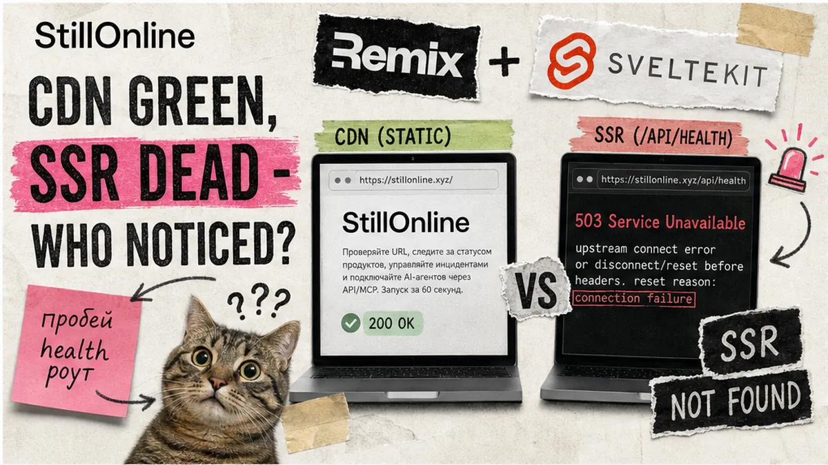 StillOnline: Remix и SvelteKit — ложный зелёный CDN при мёртвом SSR