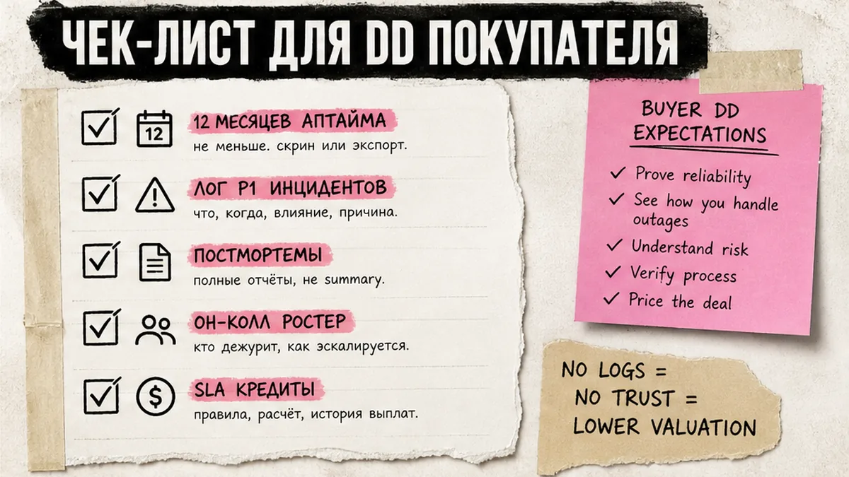 Чеклист: что ищут покупатели в uptime и инцидентах