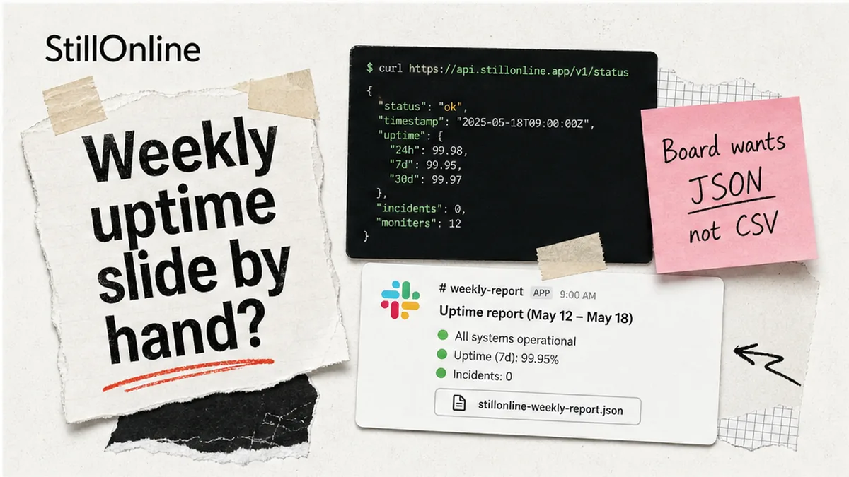 Cover: uptime monitoring REST API tools for automated reporting — five-vendor comparison
