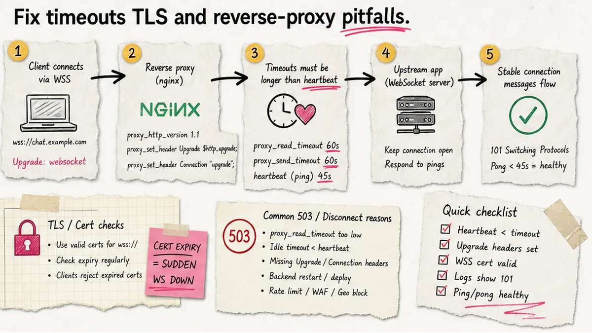 Workflow: nginx proxy_read_timeout vs WebSocket heartbeat interval